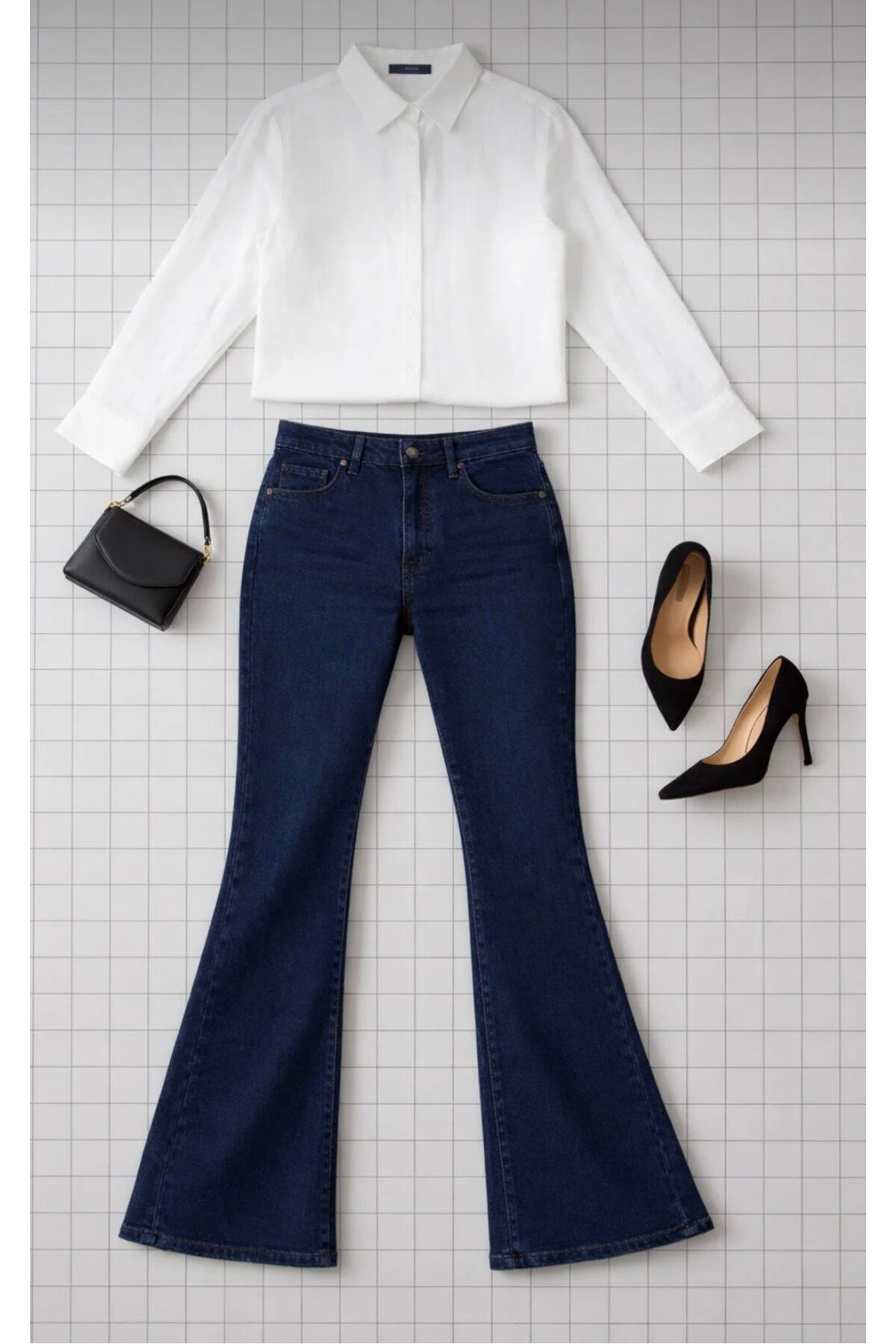 MRİABE  Lacivert Likralı Ispanyolpaca Kadın Jeans Pantolonu TAM BEDENİNİZİ SARAR ÜRÜN - Görsel 4