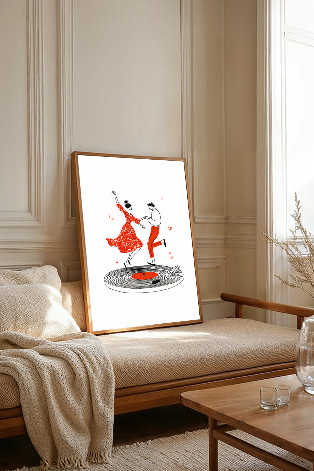 One Piece Wooden Frame Table TK3762