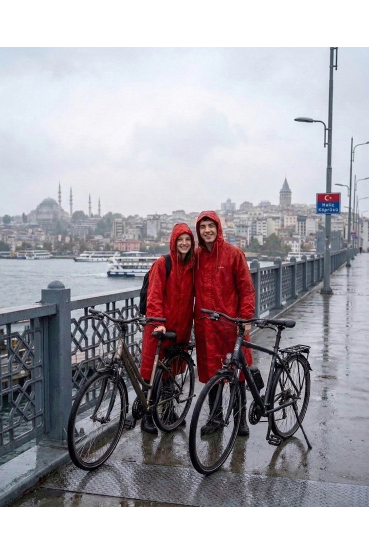 O.M.D Su Geçirmez Yağmurluk PVC Balıkçı Yağmurluğu Kapşonlu İş Yağmurluğu Erkek Dayanıklı Kırmızı görsel 6