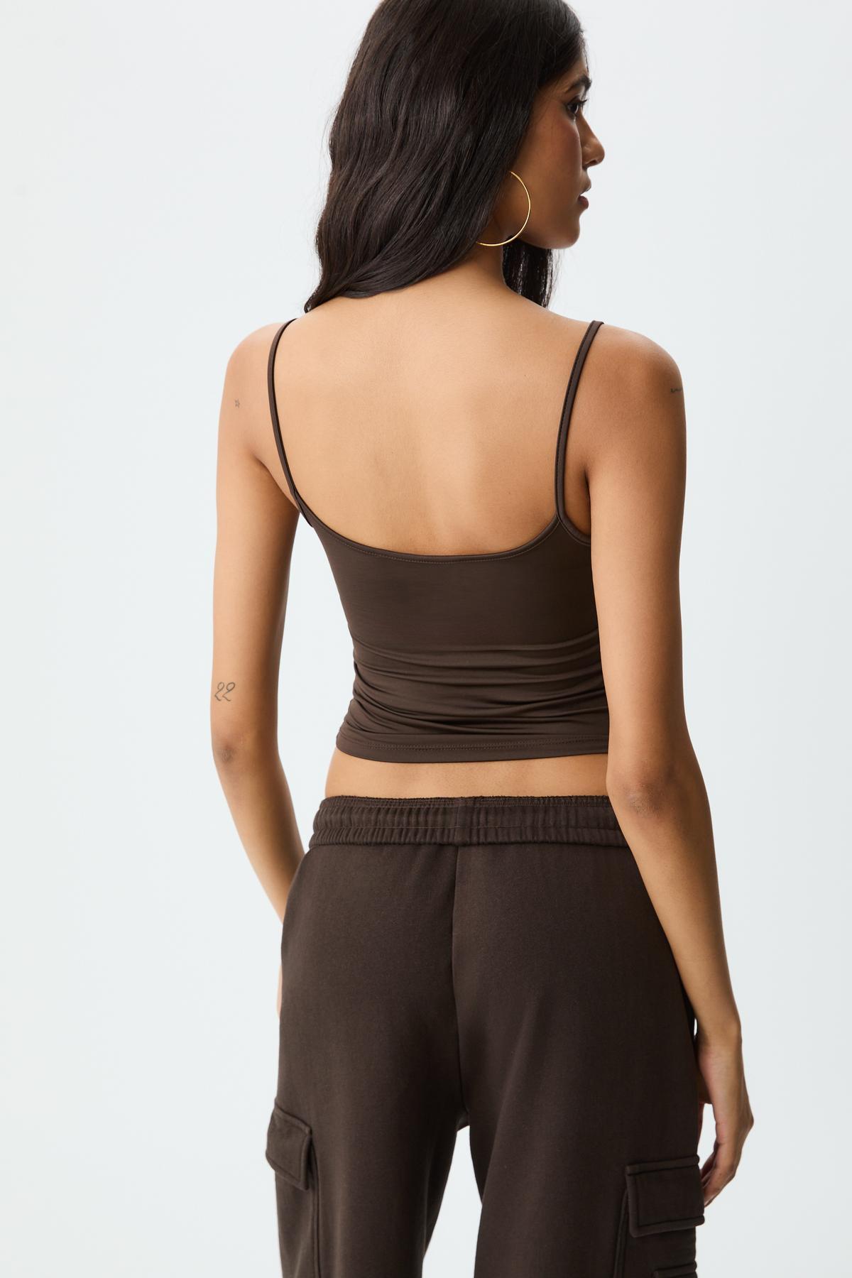 Stradivarius  Poliamid askılı üst - Görsel 5