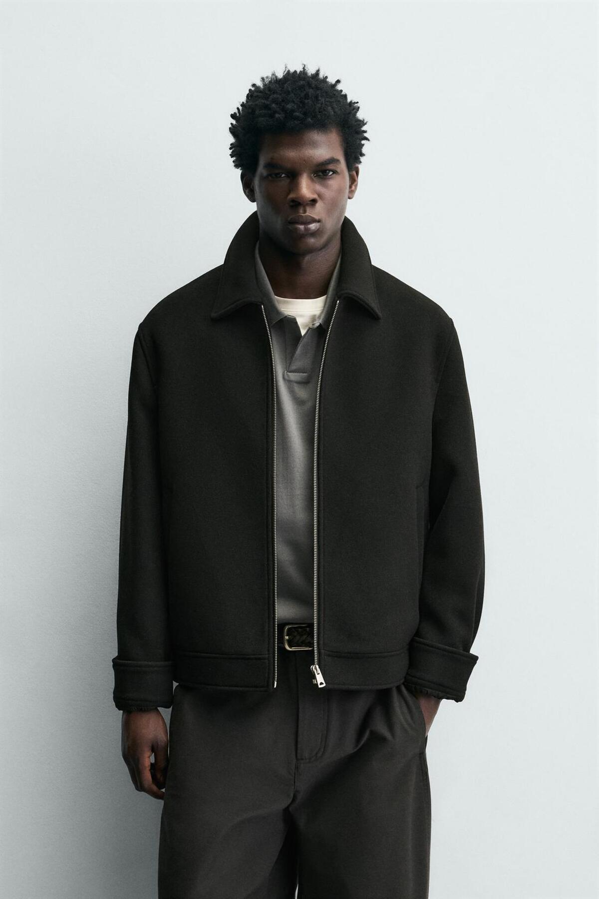 KOCCI  ZRA Model Dört Mevsim Gömlek Yaka Old Money Culture Kaşe Kumaş Erkek Ceket Mont Kaban - Görsel 2