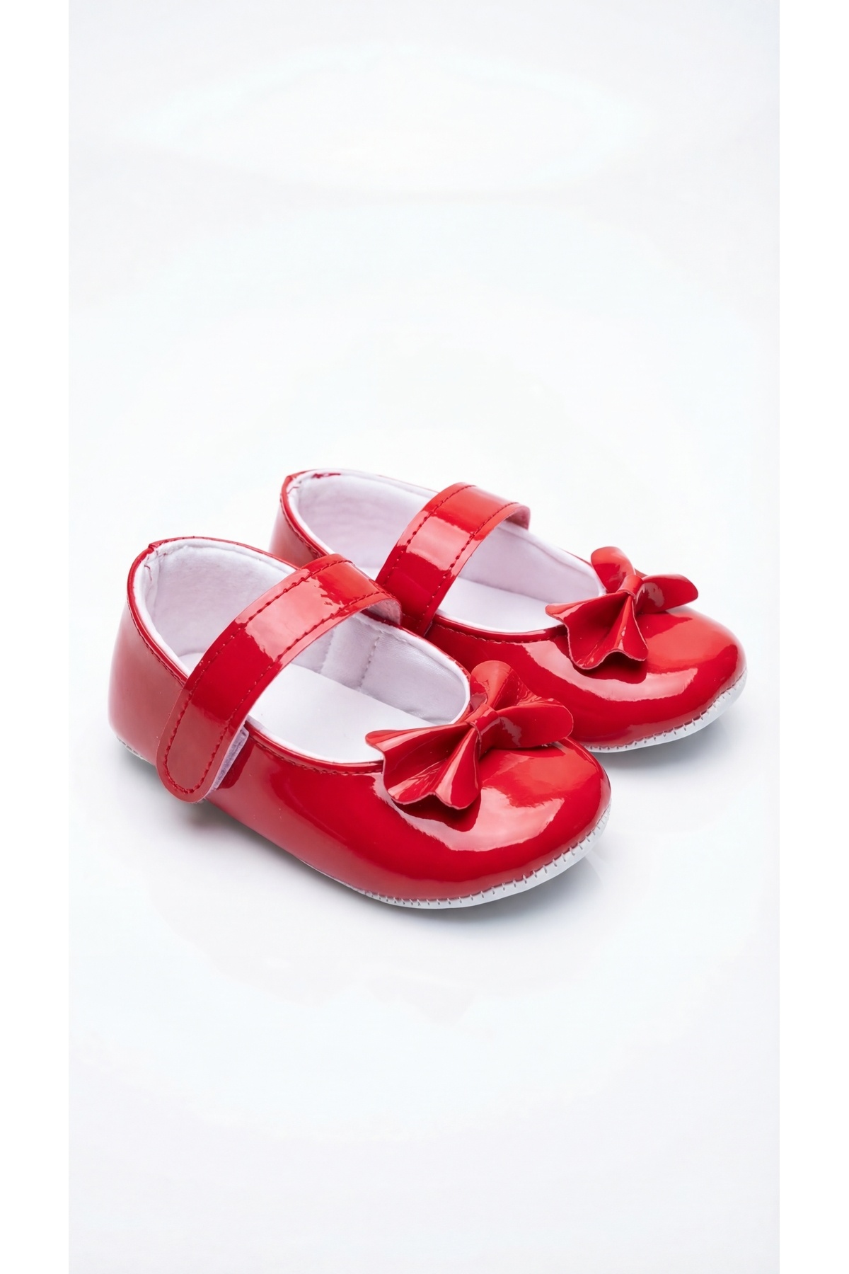 Baby Flat Shoes, İlkadım Baby Bootees with Bow Tie, Baby Shoes with Bow Tie