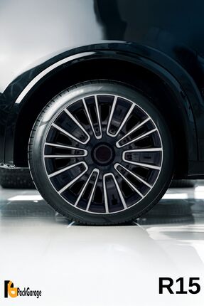 PackGar Peugeot Araçlar ile Uyumlu 15 İnç Jant Kapağı (4 ADET) Siyah Gri C116