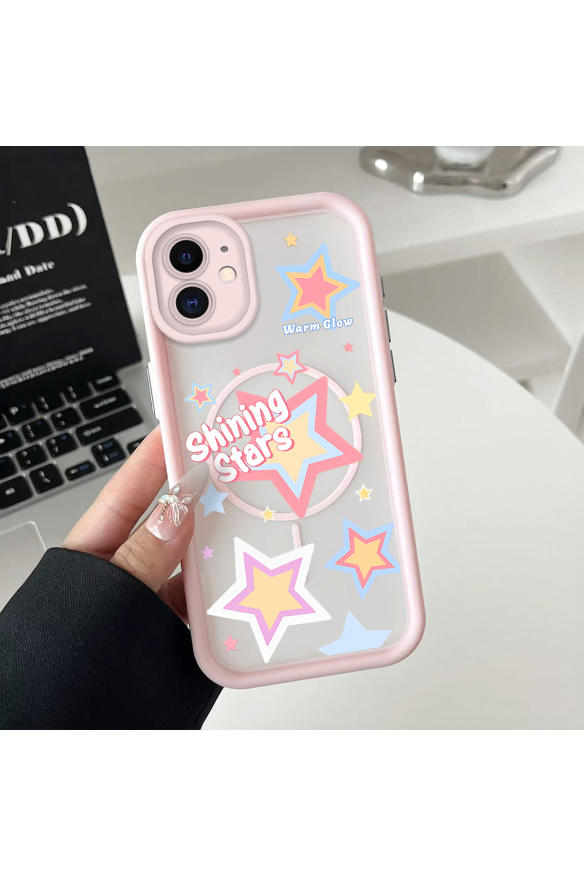 iPhone 11 Compatible Semi-Matte Camera Protection Anti-Impact Silicone Case with Magnetic Ring