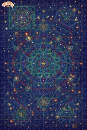 Esranın Dünyası Gizemli Evren Geometrisi Çift Katlı Çerçeveli Ahşap Puzzle 50...