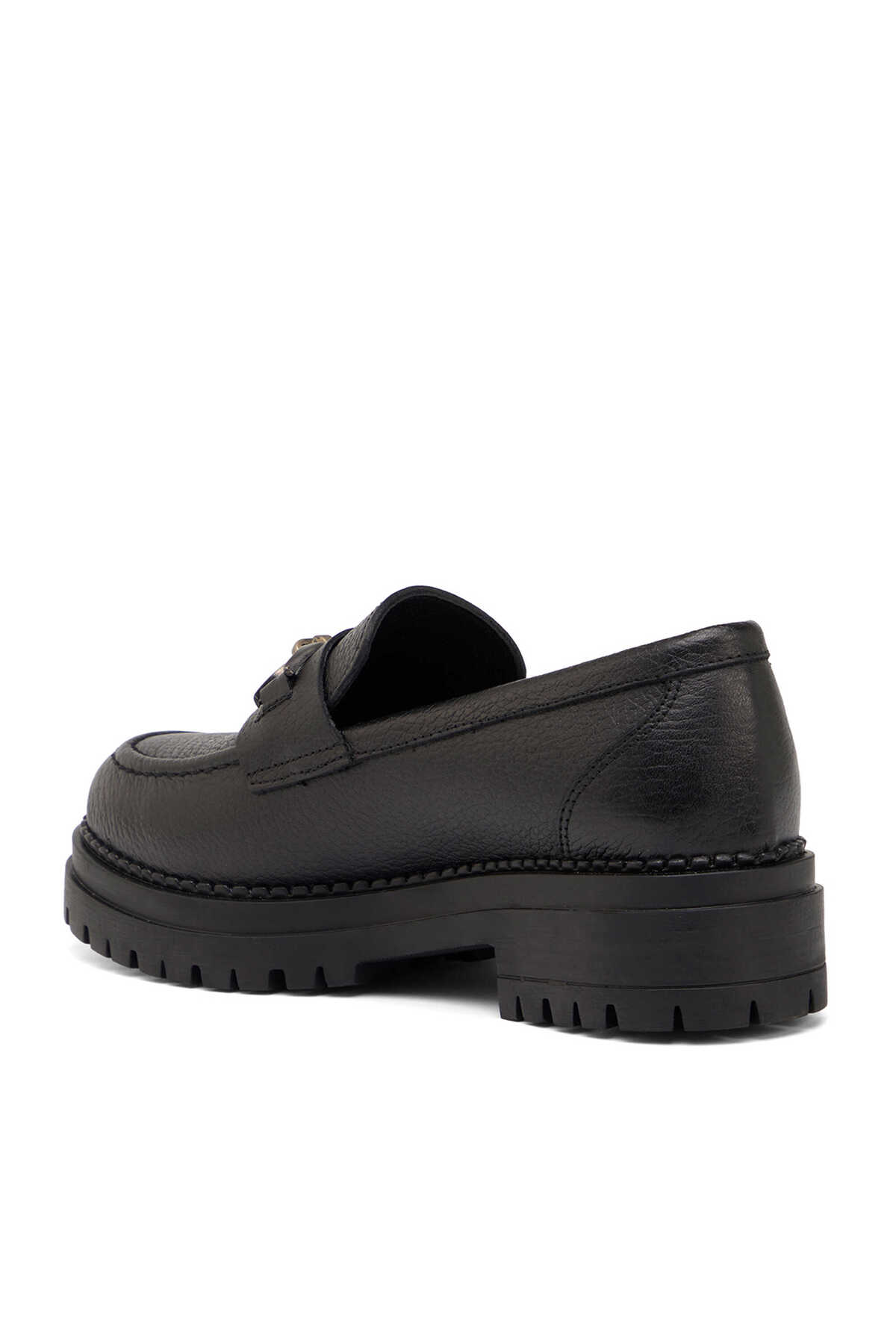 Tergan  Siyah Hakiki Deri Kadın Loafer - K25S1AY68541-A41 - Görsel 4