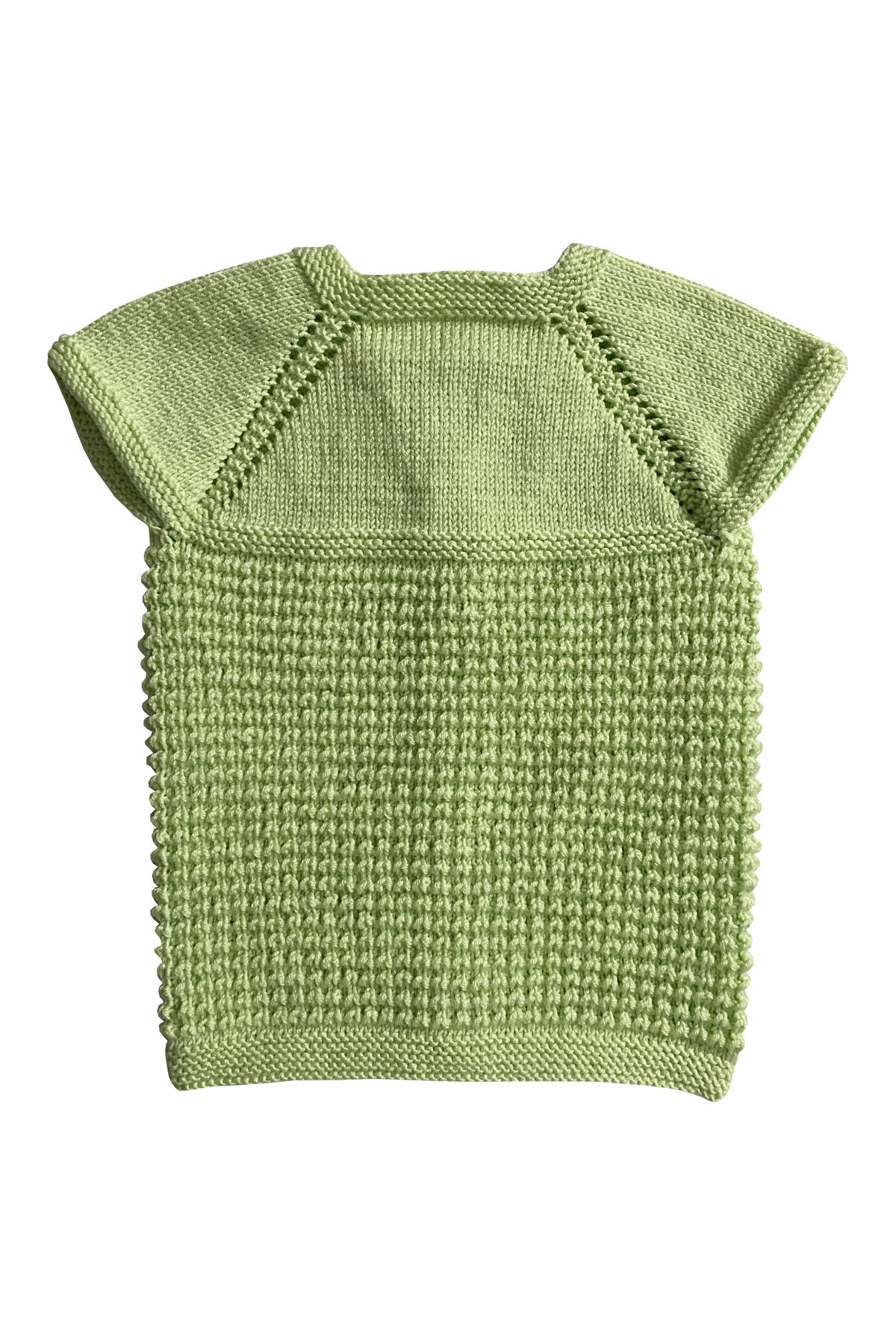 MavişTuhafiye Örgü Su Yeşili Erkek Bebek Yeleği 1-1,5 Yaş Hediyelik fotoğrafı 2 (önizleme)