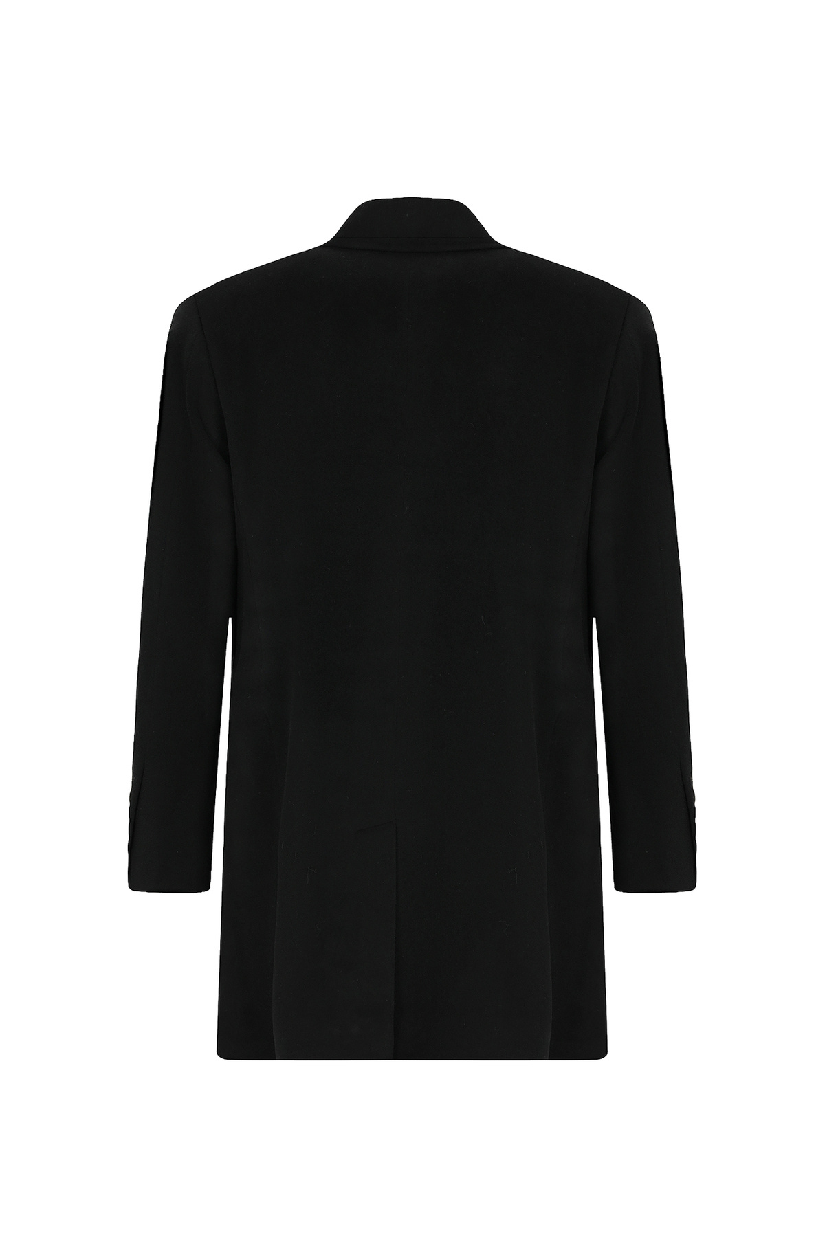 Abdullah Kiğılı  Düğmeli Cepli Yünlü Kaşmir Klasik Palto - Görsel 2