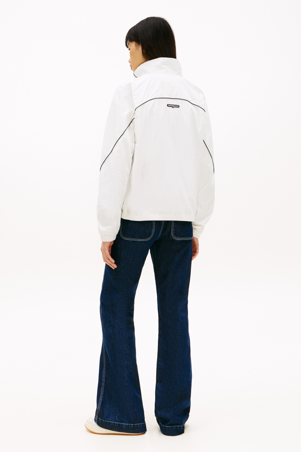 Tommy Hilfiger Tjw Kadın Piping Nylon Track Beyaz Rüzgarlık-Ceket görsel 6