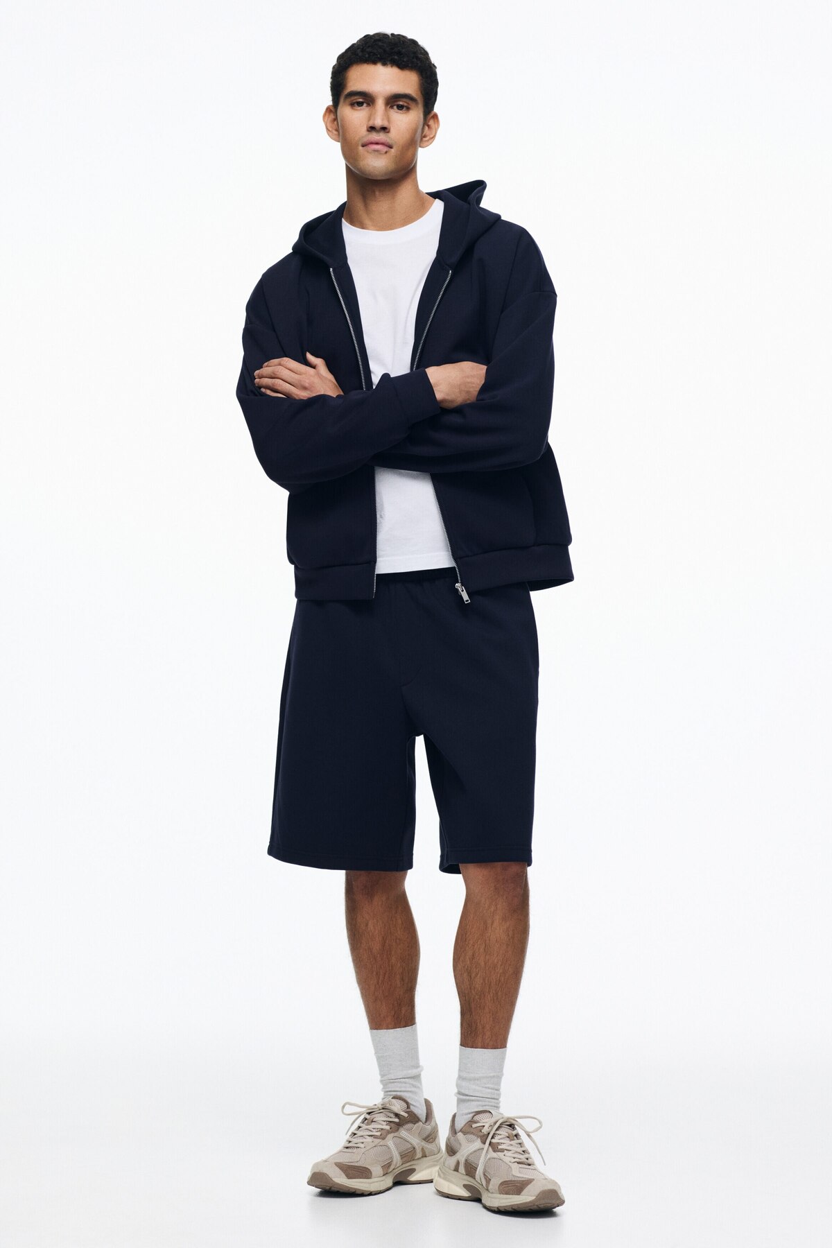 H&M İnterlok Şort Relaxed Fit görsel 2
