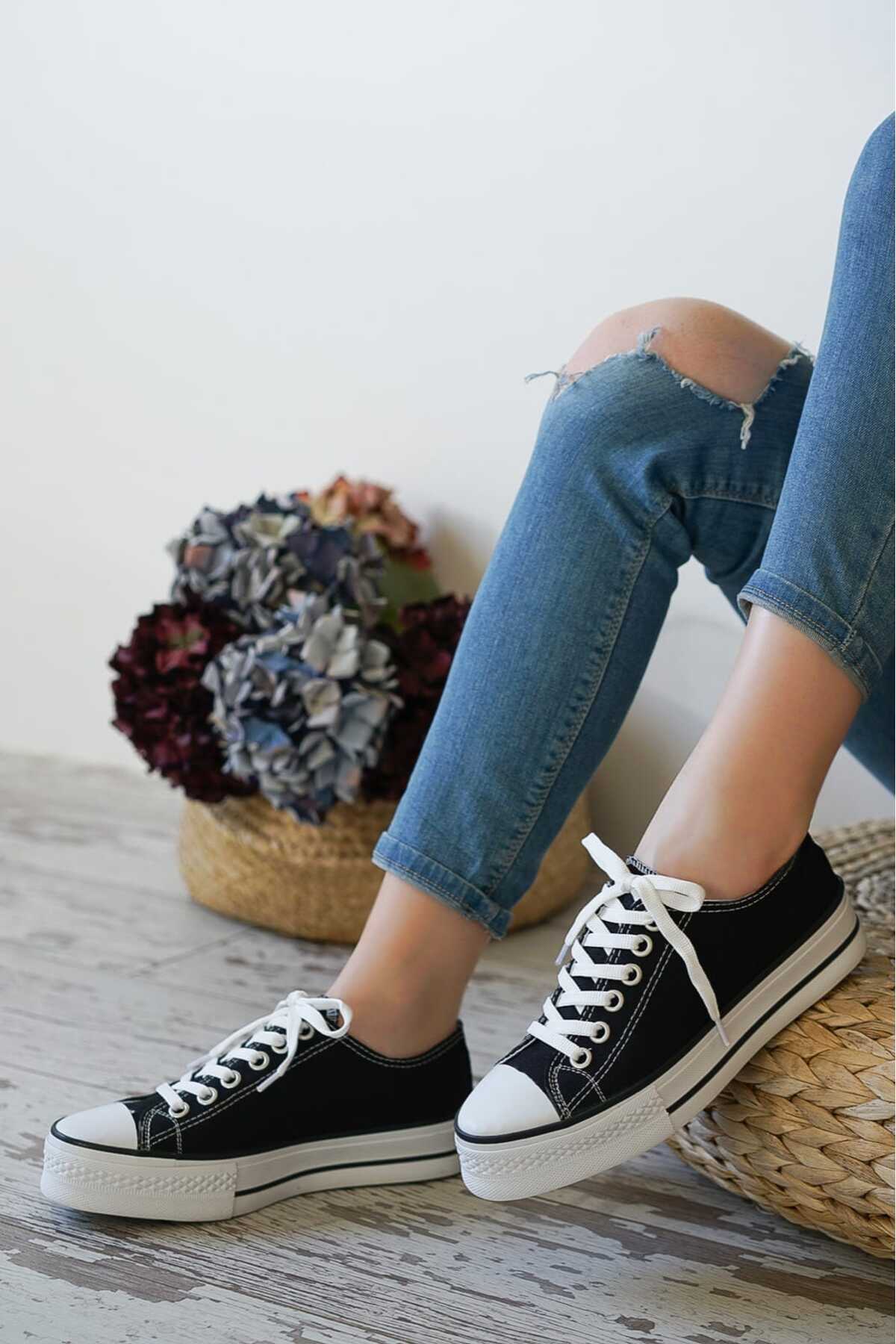 E SPORT  Siyah Platform Unisex Günlük Ayakkabı-036 - Görsel 2