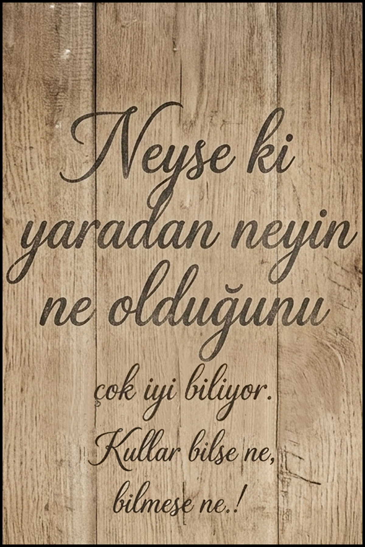 Luckily Creator What's What Retro Wood Poster 20x30