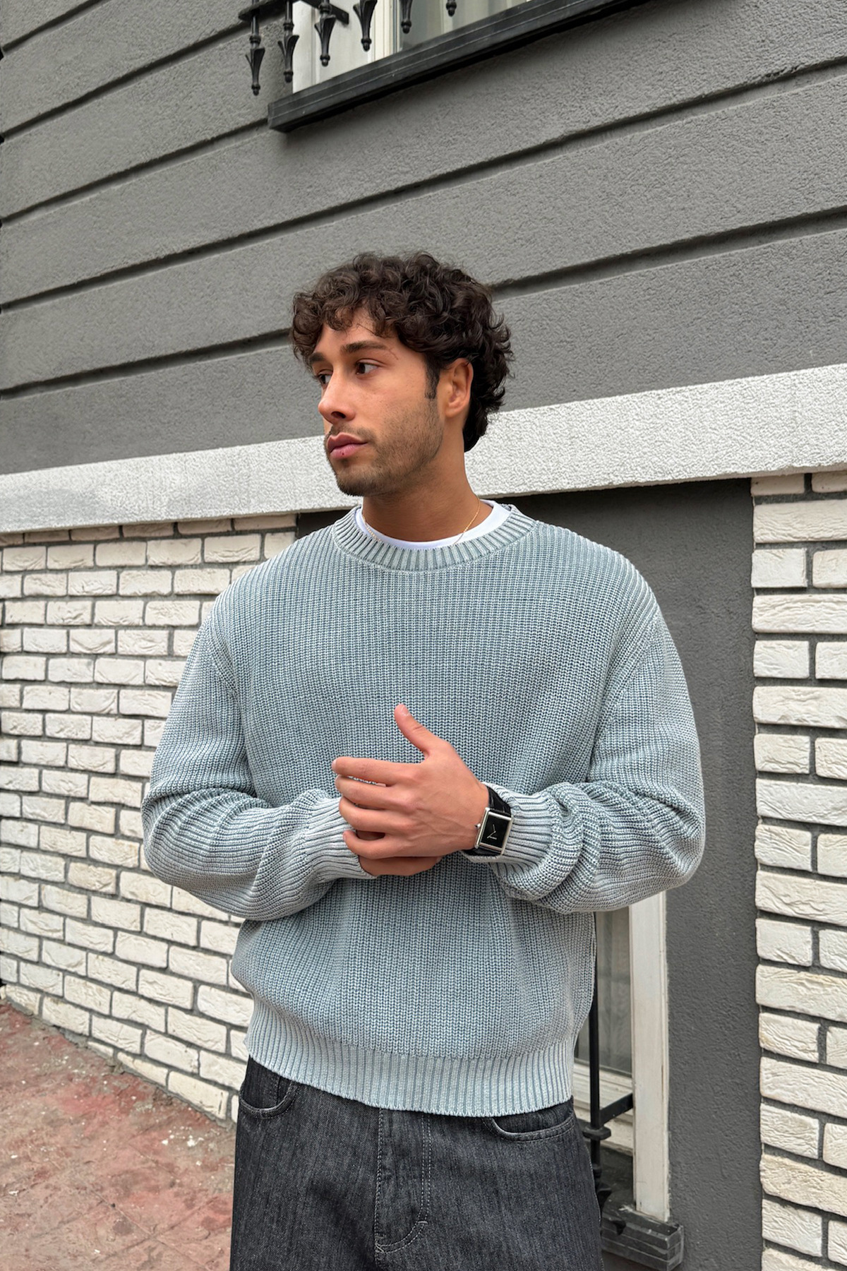 Basic Triko Kazak — خاکستری FLAW-031-007-022