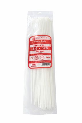 Pemsan çok amaçlı ayarlabilir 3,6 370 beyaz plastik kelepçe