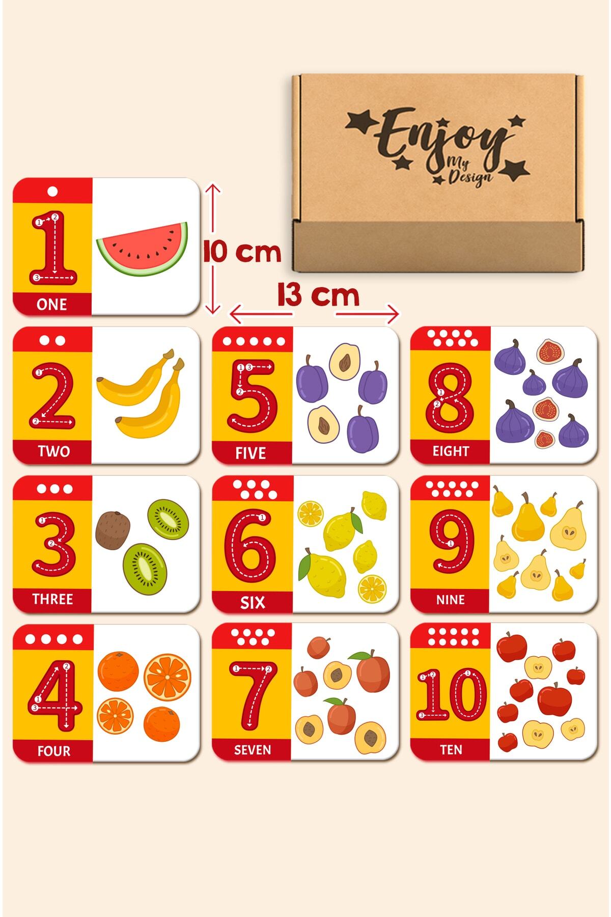 Empressco Ahşap Eğitici Kartlar Sayıları Ve Meyveleri Öğreniyorum Ingilizce Öğrenme Kartları Flash Cards fotoğrafı 2 (önizleme)
