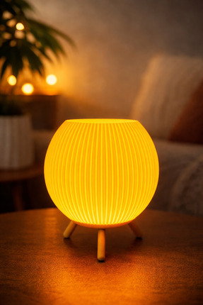 nk3d Minimal Dekoratif Tripod Masa Lambası Modern Gece Lambası Sıcak Ortam Ay...