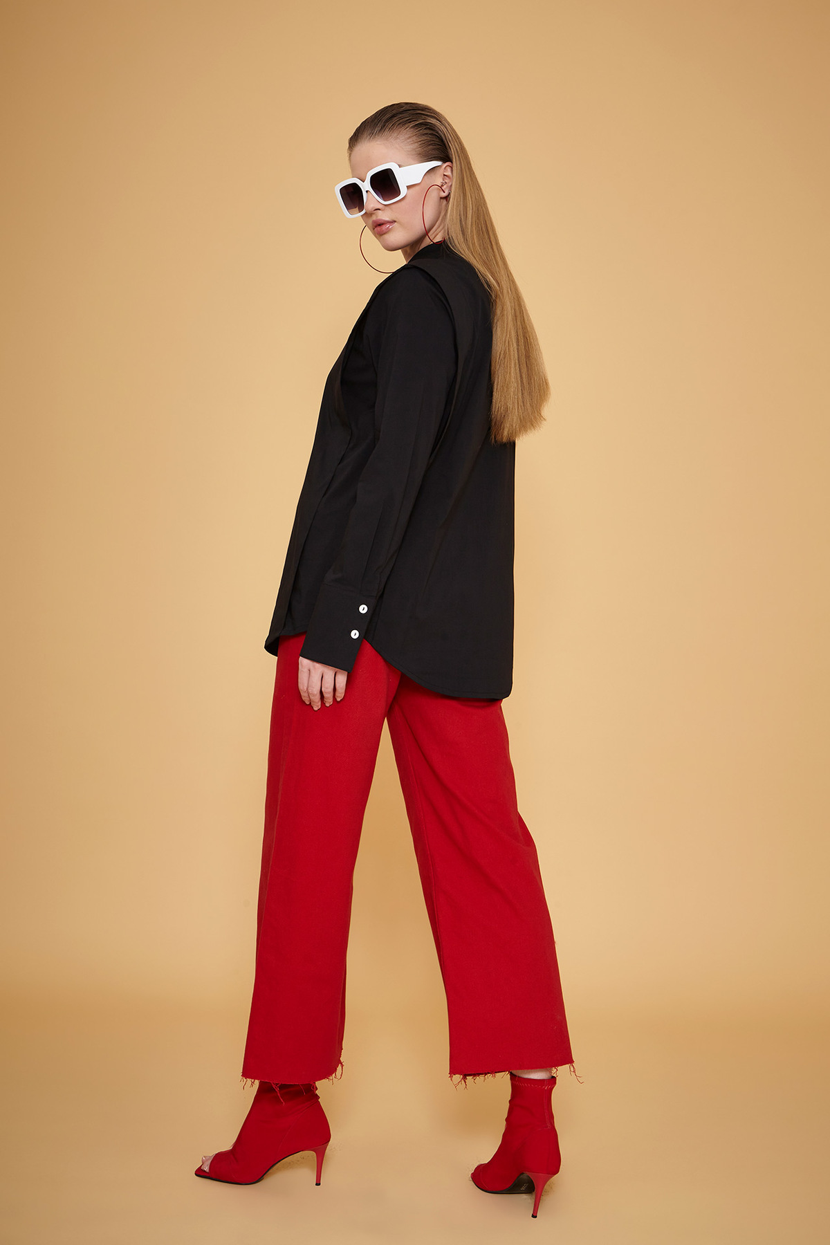 VERDA  Desenli Poplin Gömlek - Görsel 3