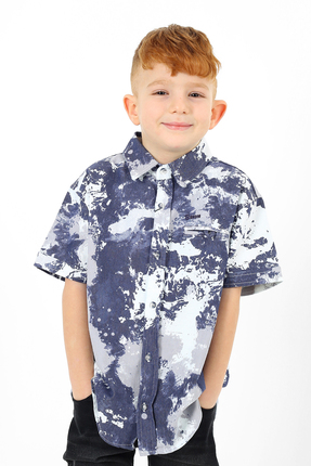 Banadamoda Erkek Çocuk Pamuklu Desenli Gömlek