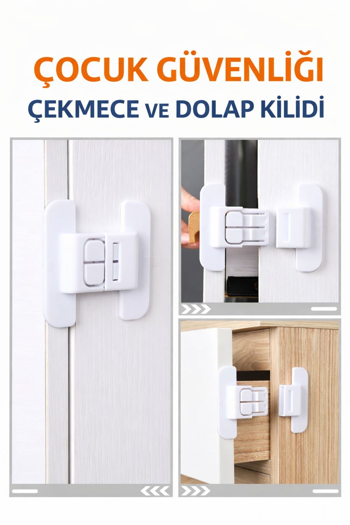 genel tr 4 Adet Buzdolabı, Çekmece ve Dolap Kapağı Çocuk Kilidi fotoğrafı 4 (önizleme)