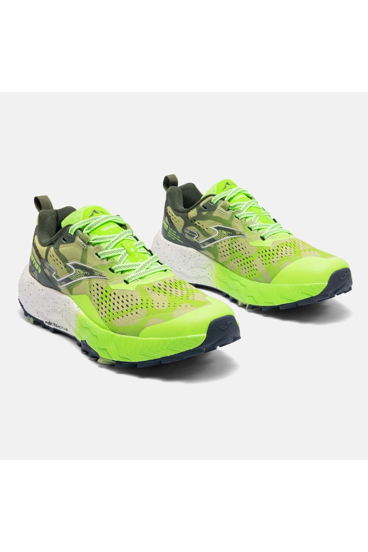Joma TKSIMS2615 Sima Erkek Trail Koşu Ayakkabısı - Fluo Yeşil/Haki görsel 2