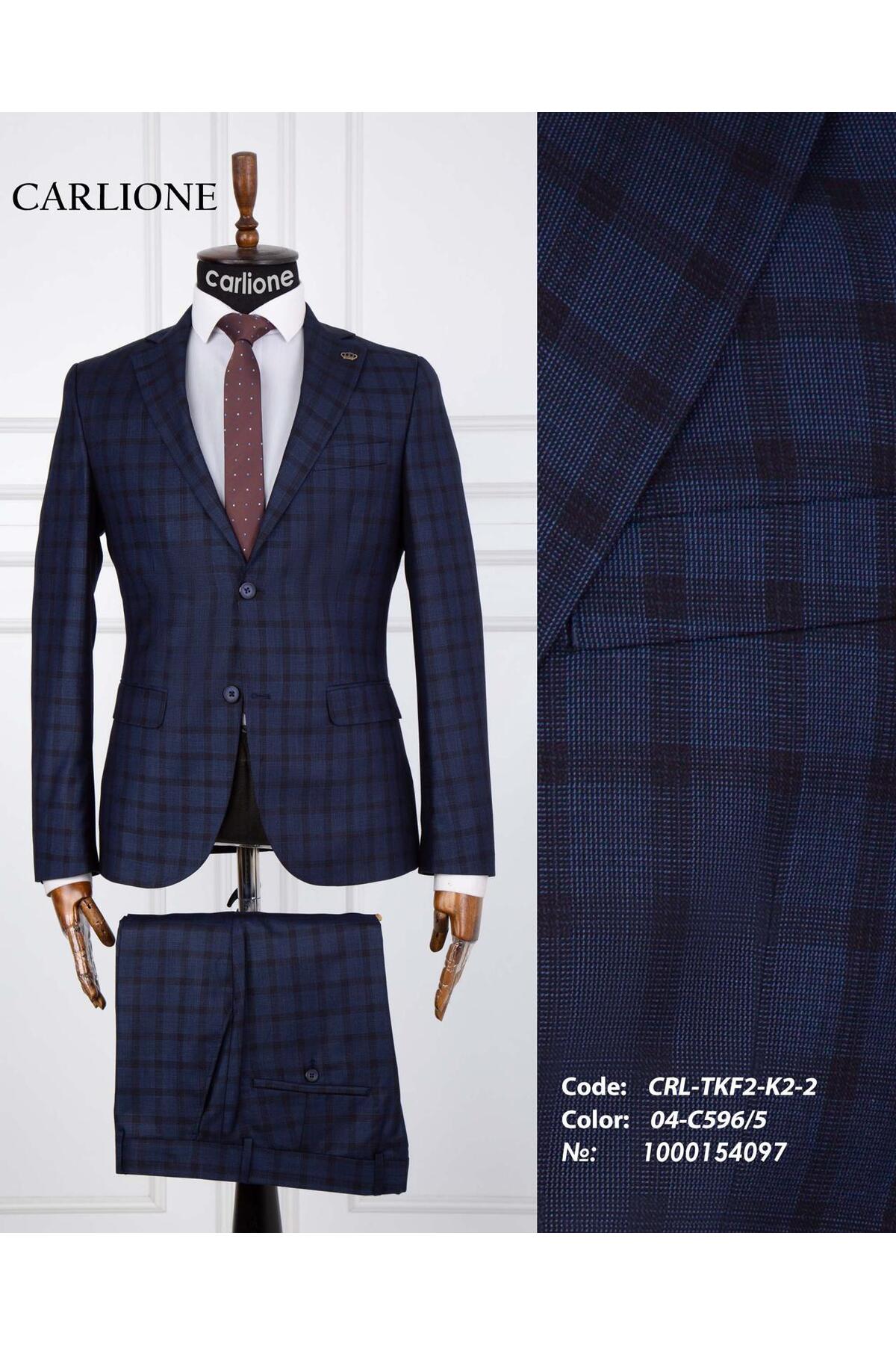 FABIO CASSEL  Slim Fit Erkek Takım Elbise - Şık Modern Premium Tasarım - Görsel 4