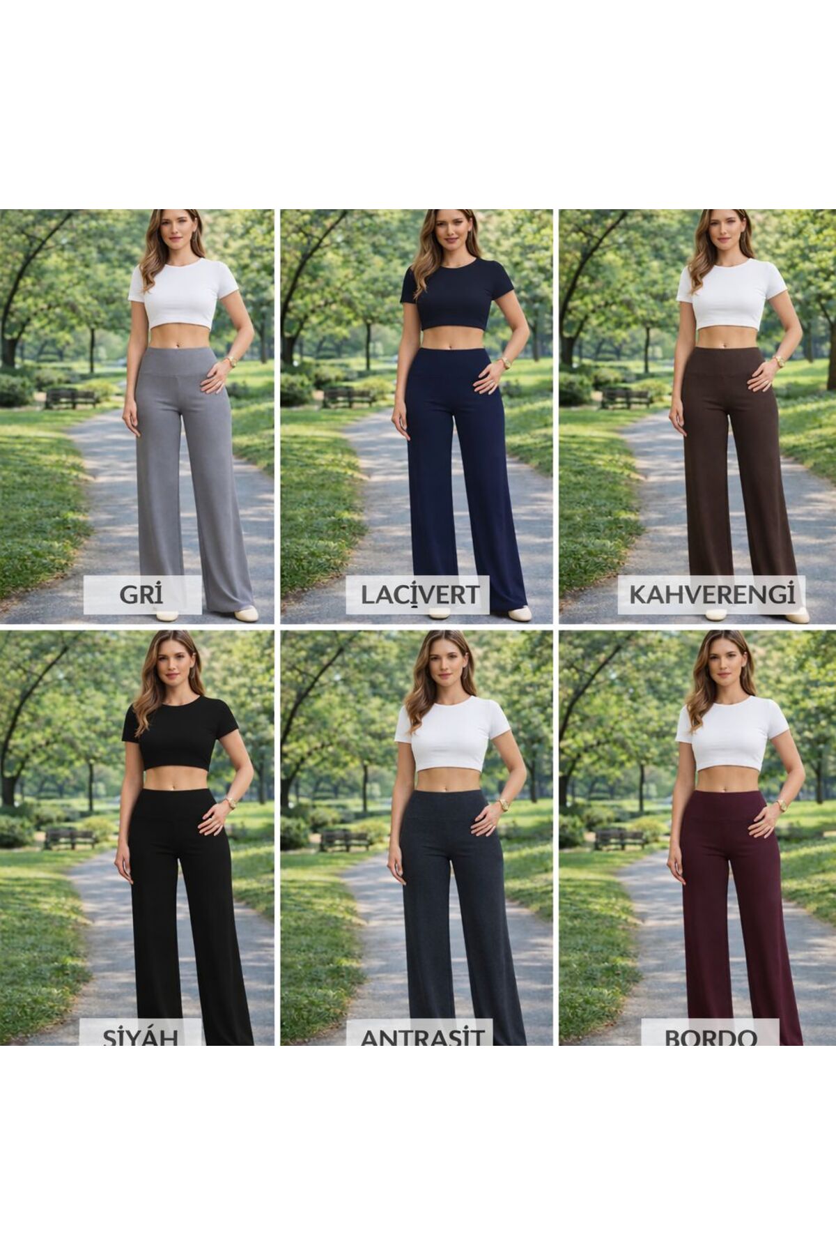 one depot only for quality life  Modal Kumaş Yüksek Bel Esnek Toparlayıcı Düz Paça Pantolon Tayt - Görsel 8