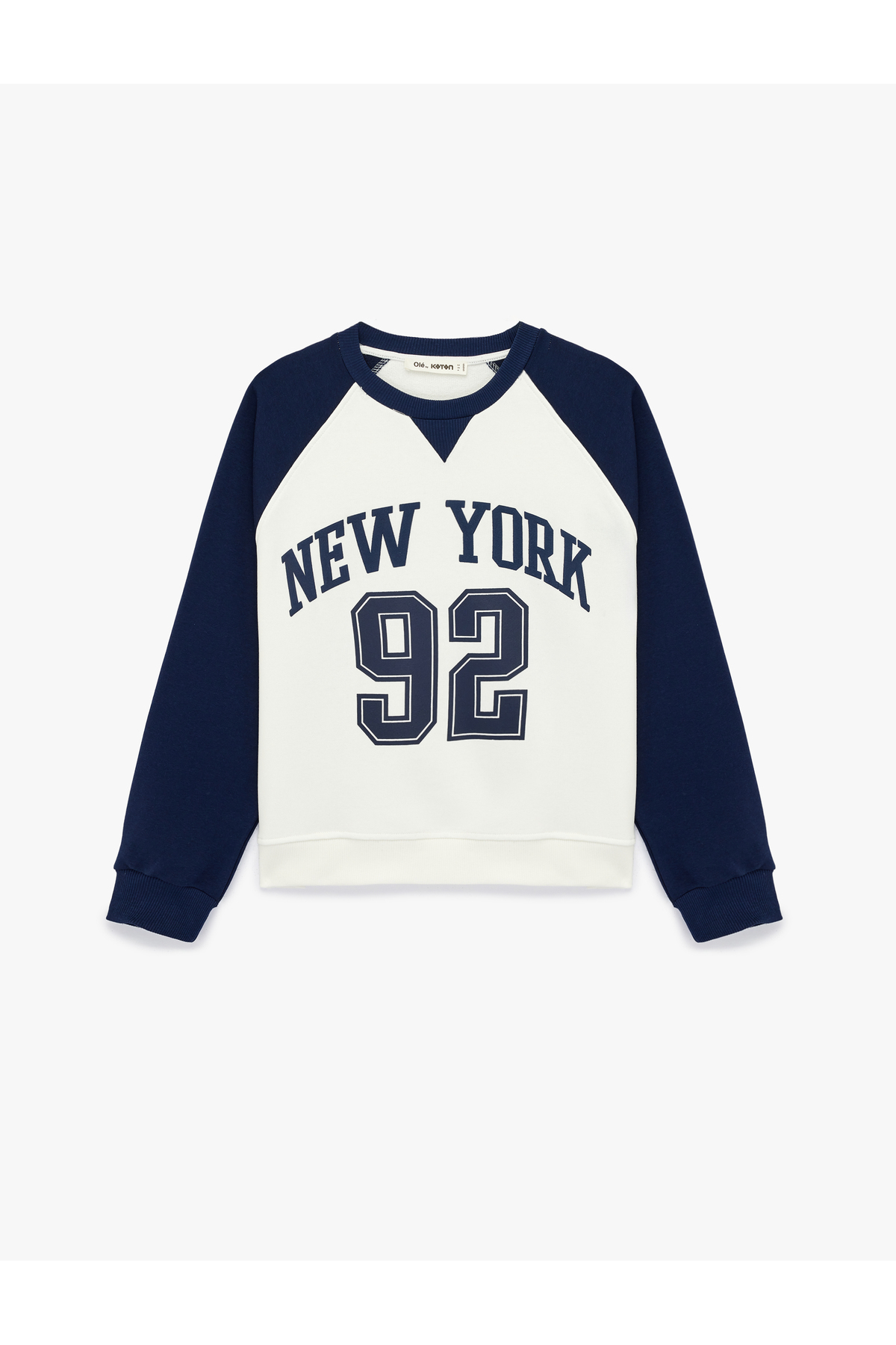 Koton Rahat Kalıp Uzun Kollu Baskılı Bisiklet Yaka Sweatshirt görsel 3