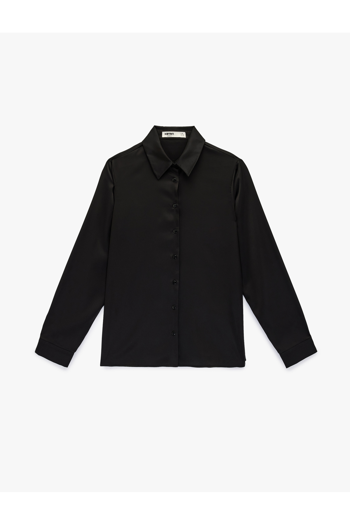 Koton  Regular Fit Uzun Kollu Klasik Yaka Düğmeli Saten Gömlek - Görsel 4