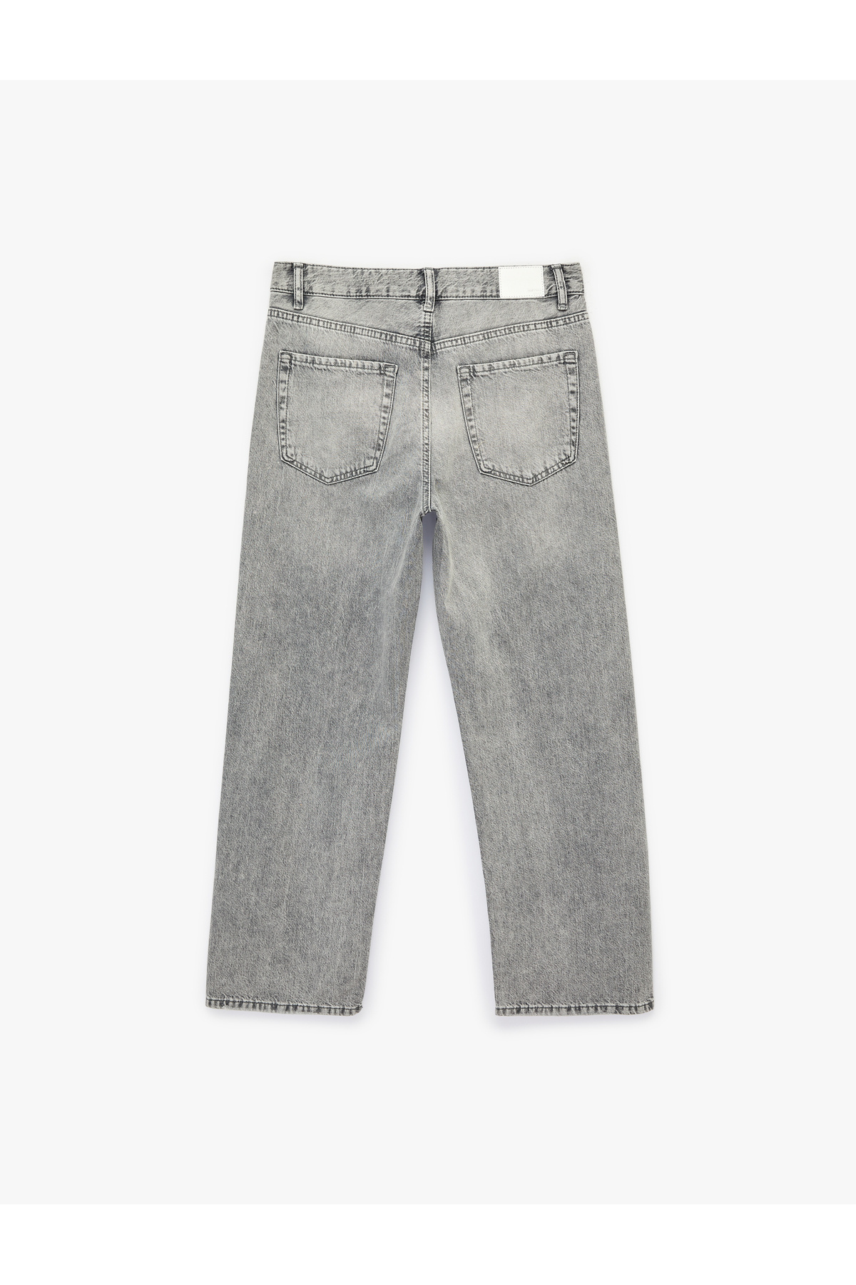 Koton  Pamuklu Normal Bel Düğmeli Düz Paça Denim Pantolon - Straight Fit Jean - Görsel 5