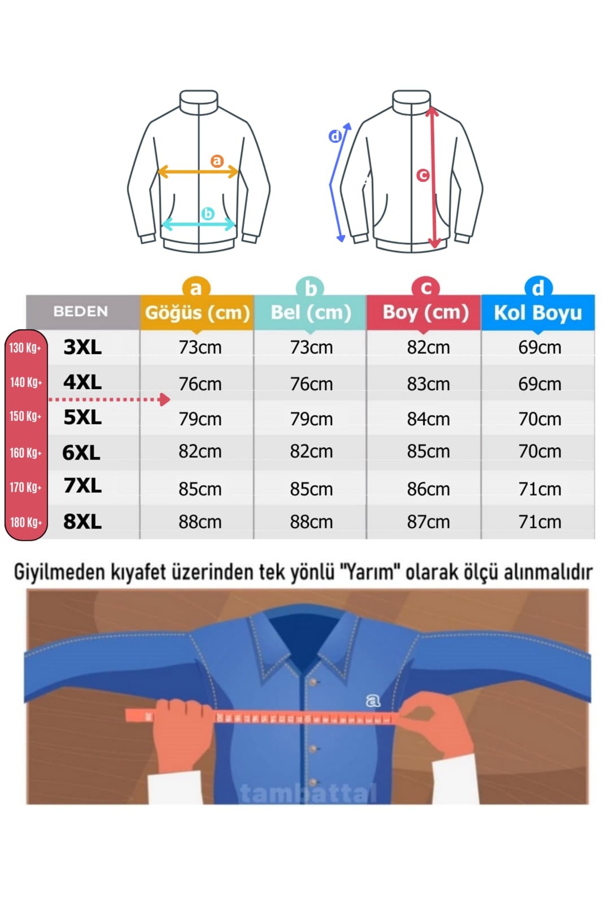 tambattal Büyük Beden İnce Dolgulu Mevsimlik Mont (Geniş Rahat Kalıp) görsel 6