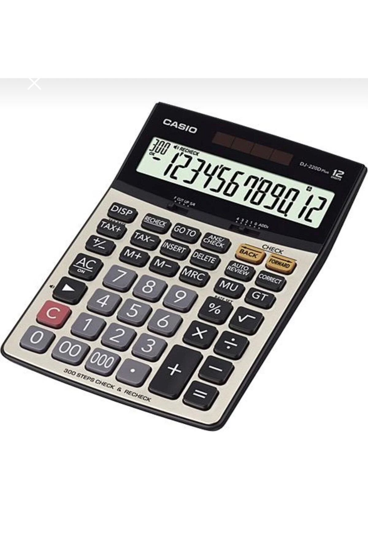 diğerr1 CasioDJ-220D Plus İşlem Köntröllü 12 Haneli Masaüstü Hesap makinası