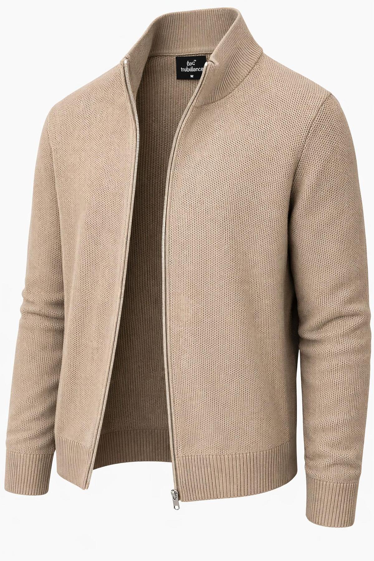 CLASSİCS MEN  Turbulance Slim Fit Erkek Tam Fermuarlı Triko Ceket - 7521 - Görsel 2