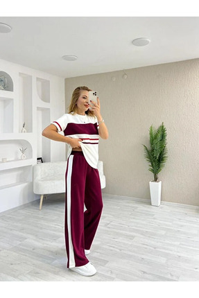 Vionne Modal Kumaş Şeritli Spor Eşofman Takımı