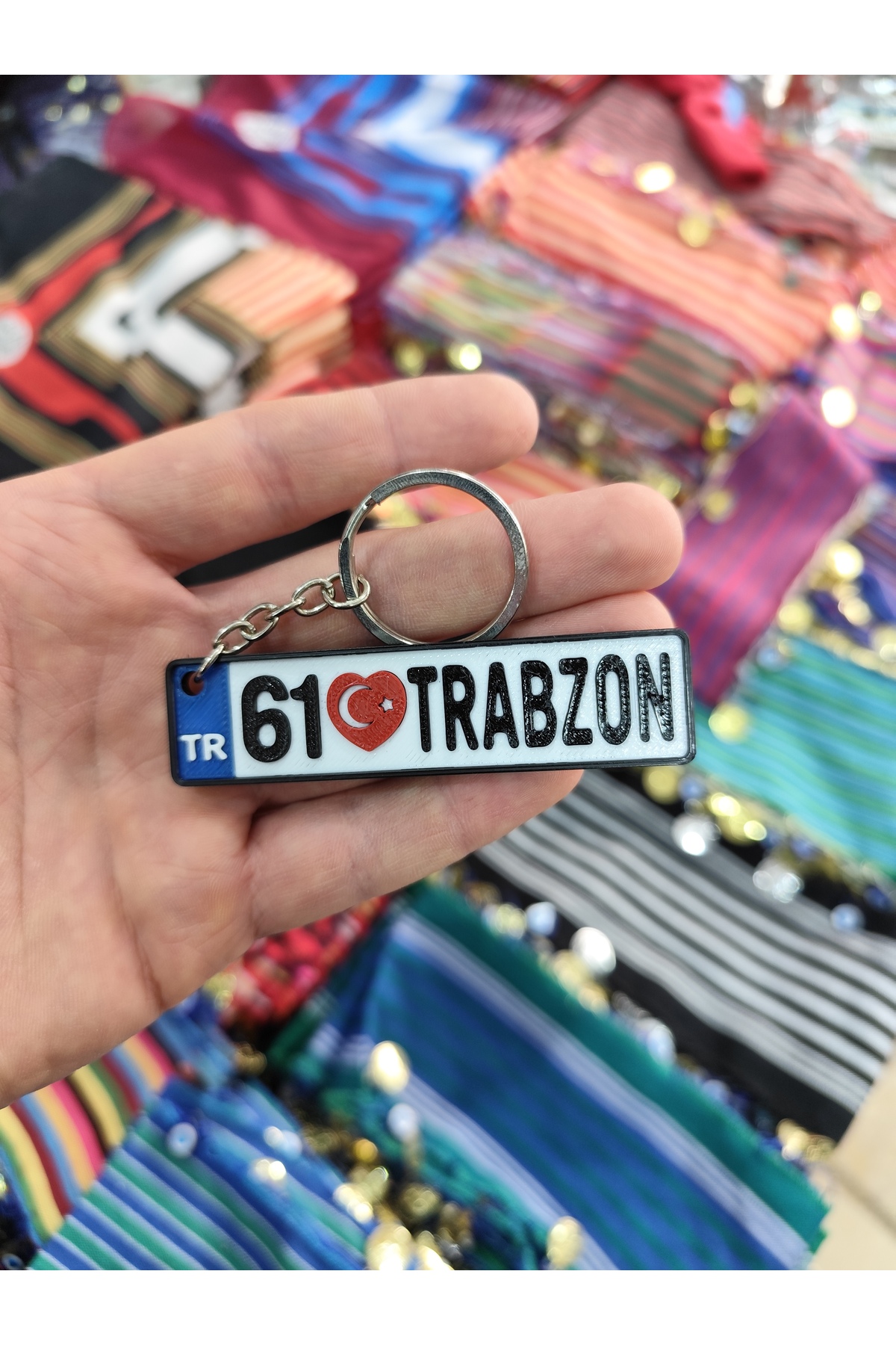 Trabzon 61 Plate Keychain