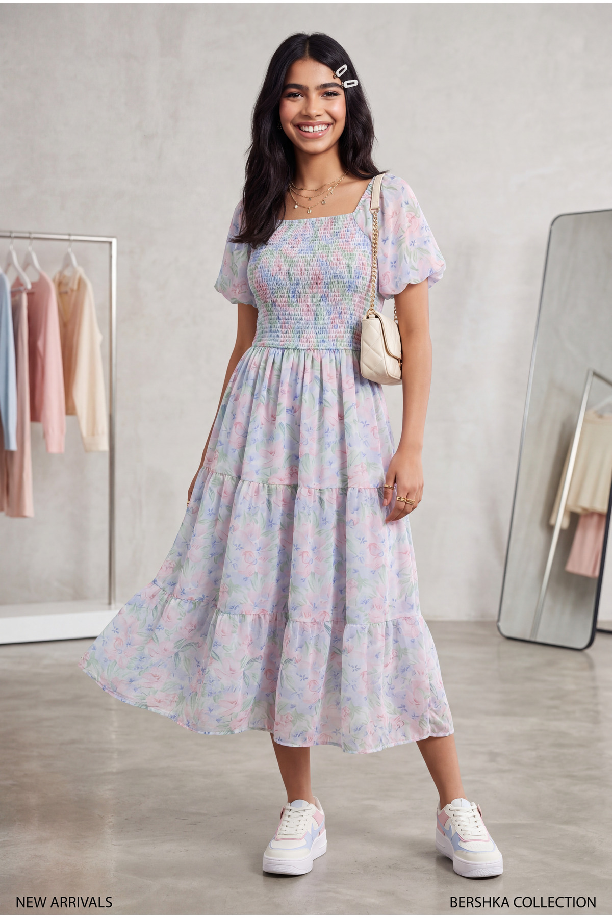 Cortigiani Printed Dress Purple