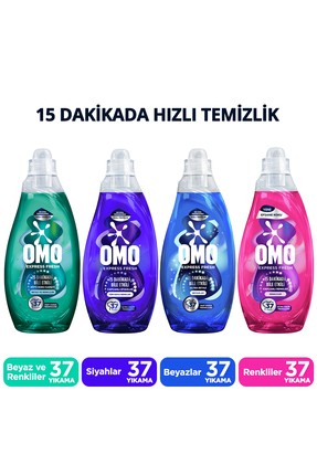 Omo Express Fresh 1480 ml Siyahlar x1 Capcanli Renkler x1 Beyaz ve Renkliler ...