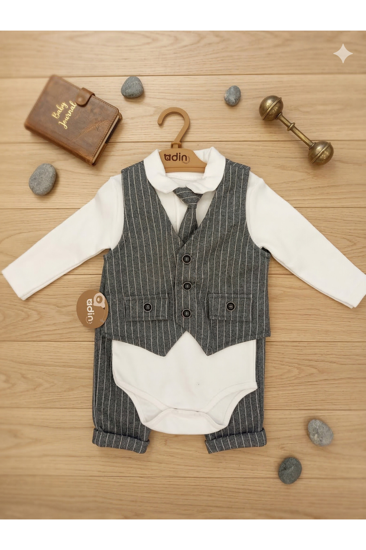 Harry&Millie ERKEK BEBEK YELEKLİ 3'LÜ TAKIM BEBEK HEDİYELİK BAYRAMLIK MEVLÜTLÜK fotoğrafı 2 (önizleme)