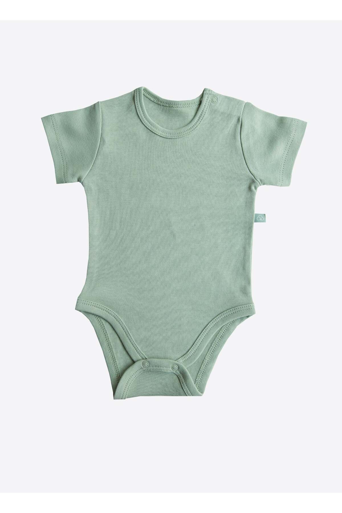 kitikate Organik Cute Bear 3'lü Kısa Kol Body Yeşil fotoğrafı 2 (önizleme)