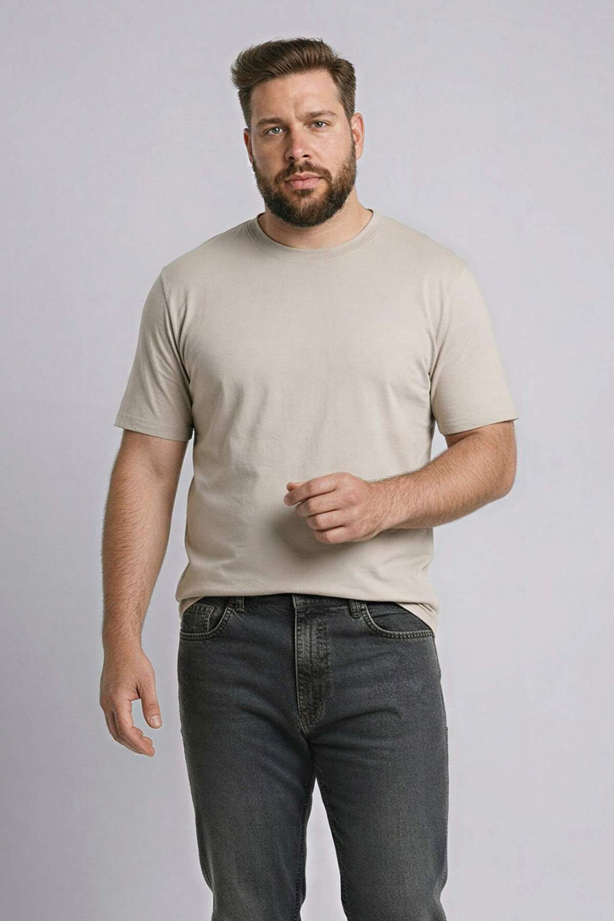DeFacto %100 Pamuk Büyük Beden Boxy Fıt T-shirt H1160AX26SM