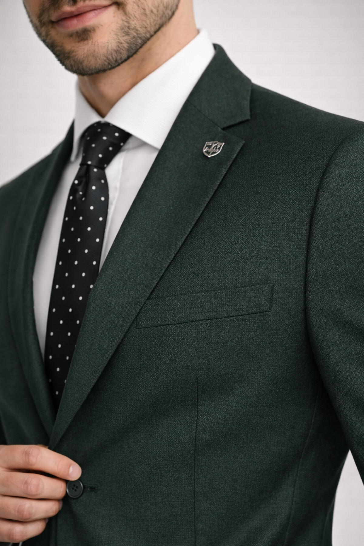 CARLIONE  Slim Fit Erkek Takım Elbise - Şık Modern Premium Tasarım - Görsel 4