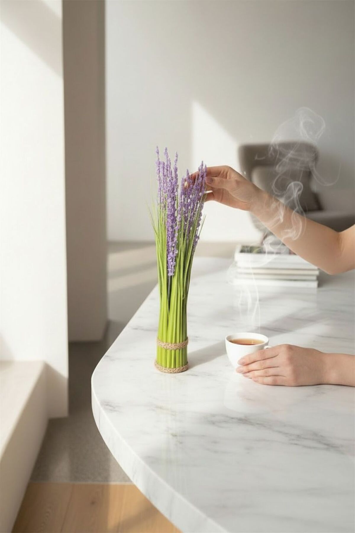 Dekoratif Lavanta Demeti | Yapay Lavanta Çiçeği Ev ve Masa Dekoru