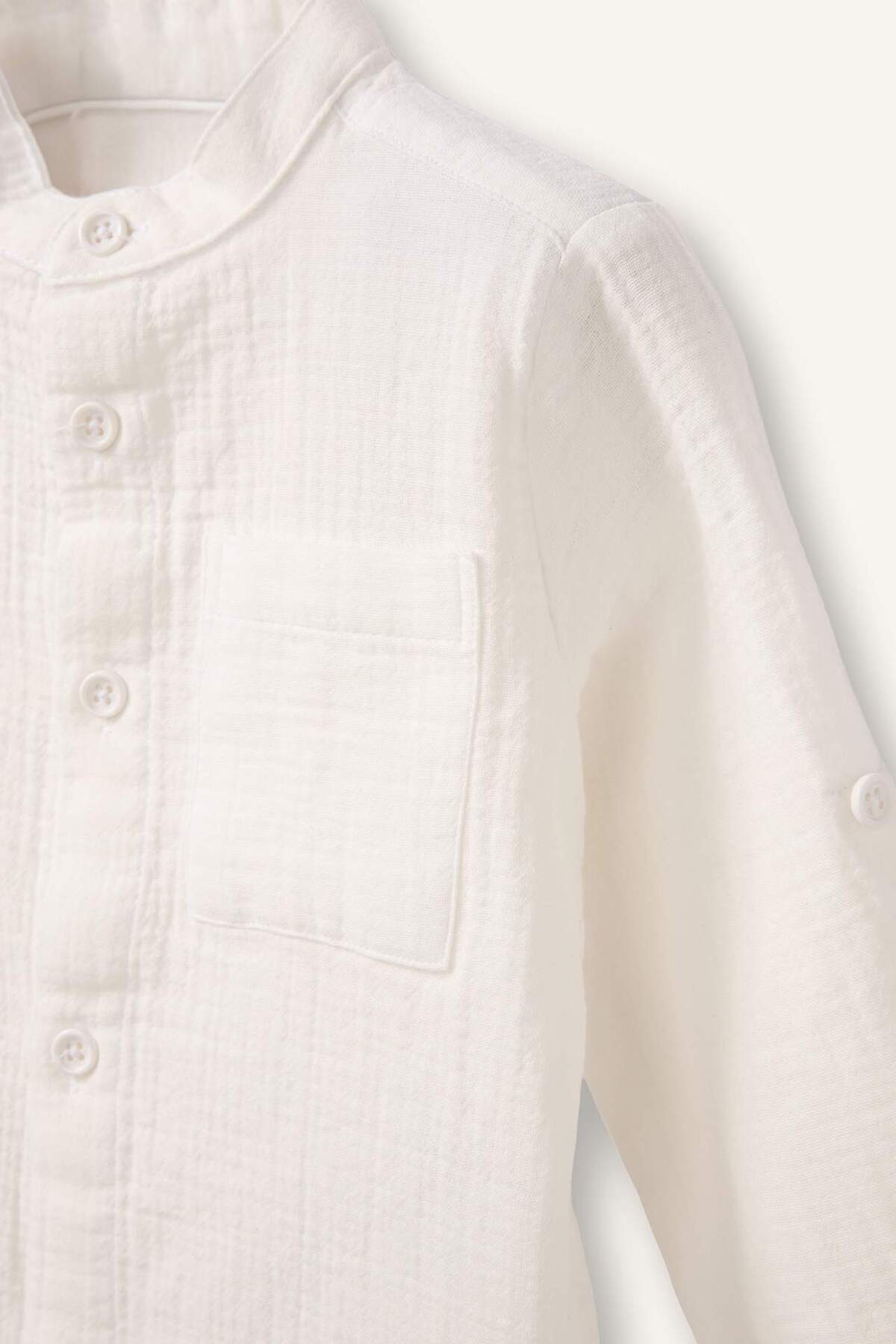 Defacto Müslin Gömlek Erkek Bebek H6253A526SP fotoğrafı 2 (önizleme)