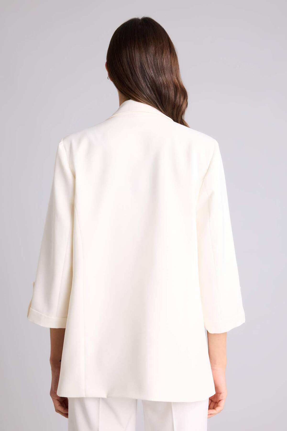 Defacto  Büyük Beden Basic Blazer Ceket C3215AX26SM - Görsel 5