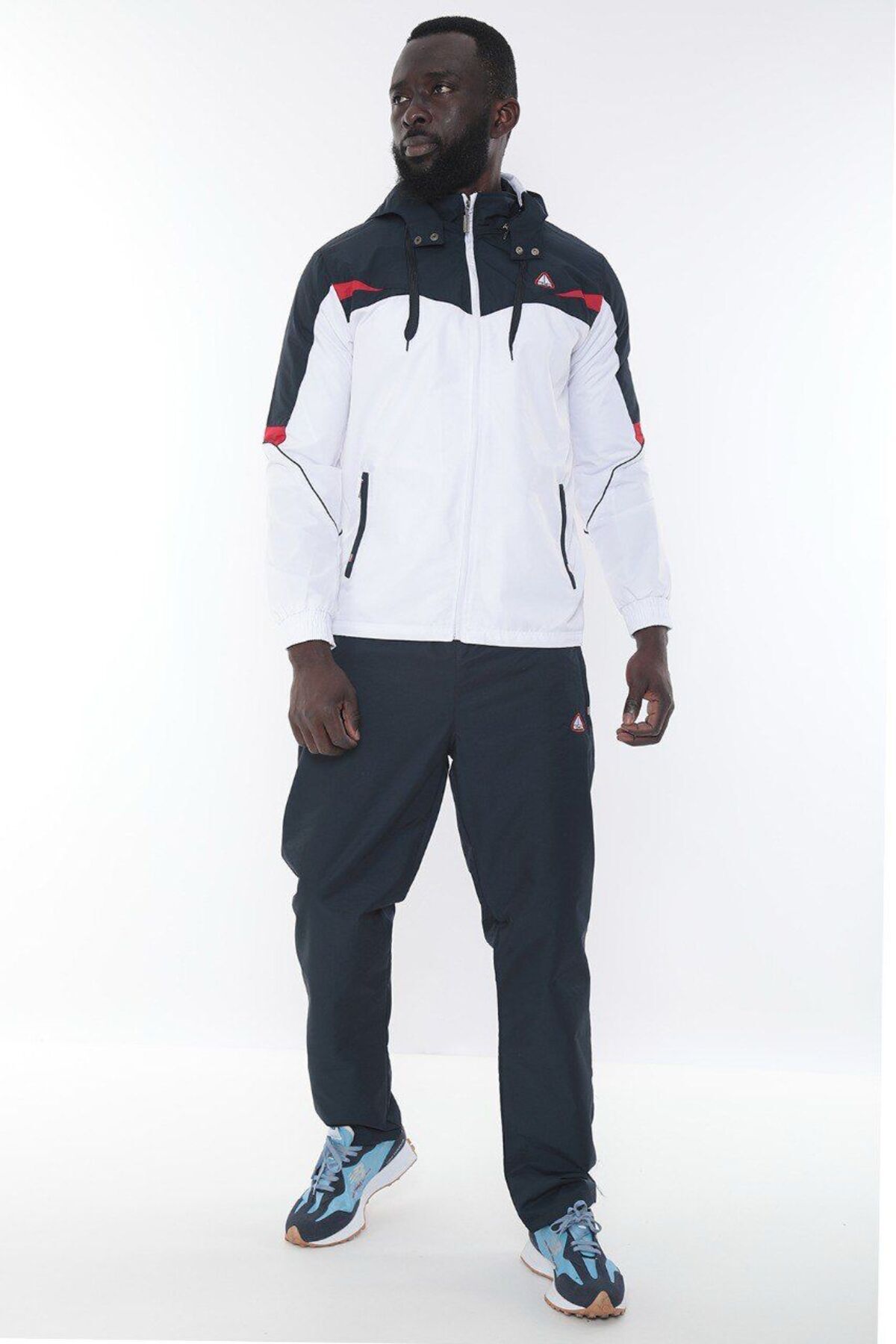 Twill Penye Kumaş Erkek Spor Eşofman Takımı 4349T — سفید — تصویر 5 از 6