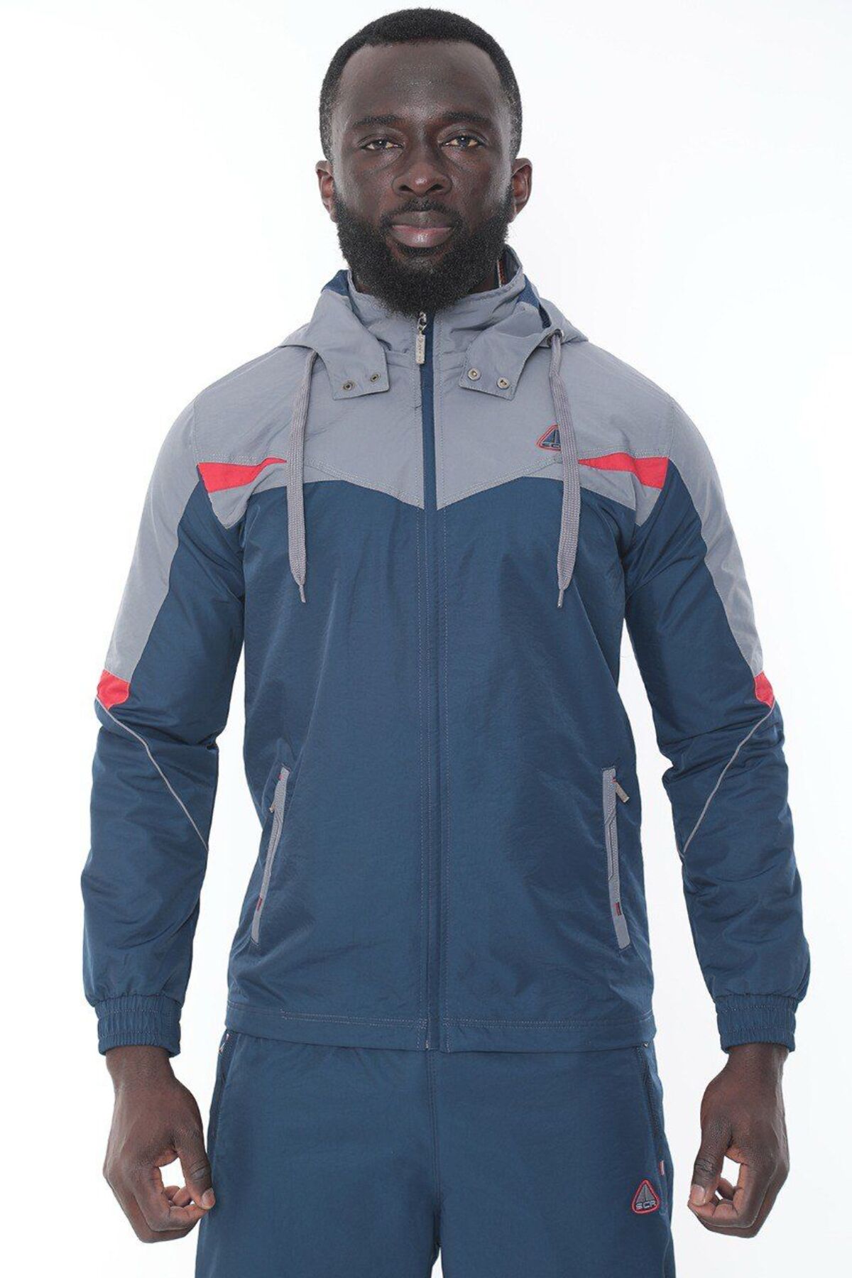 ست لباس ورزشی مردانه پارچه نخی Twill 4349T — سرمه‌ای — تصویر 6 از 6