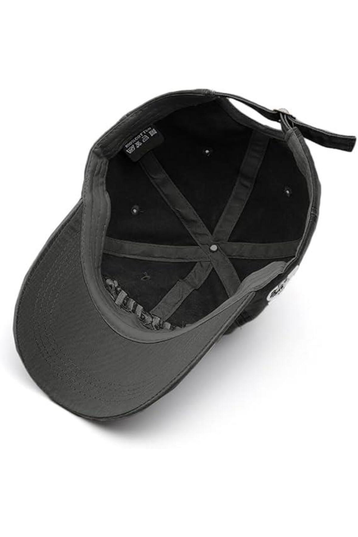 valkyrie Vintage Baseball Şapka Unisex Ayarlanabilir Pamuk Spor Günlük Şapka Cap Siyah görsel 6