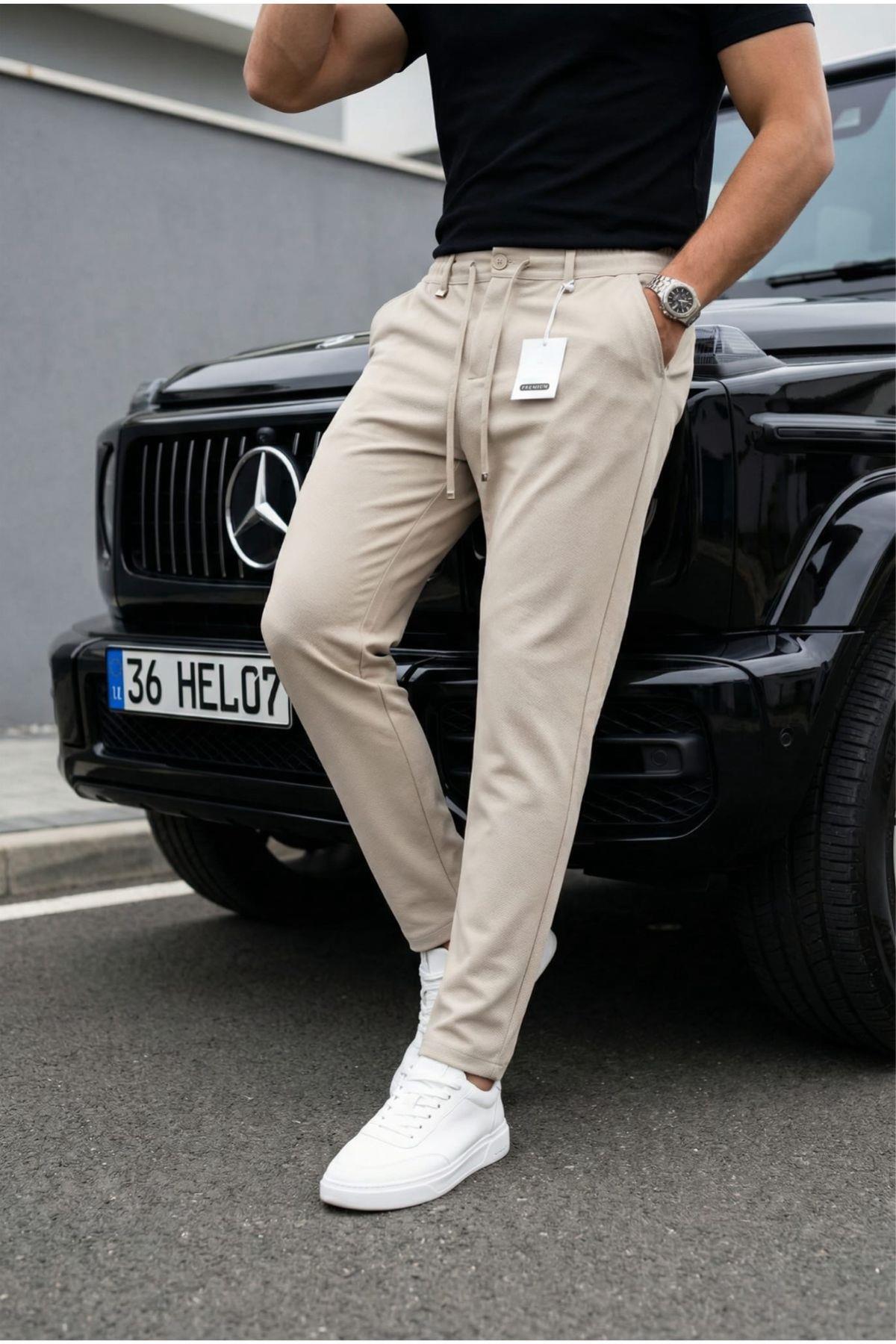 Oksit Holl Beli Lastikli ve Bağcıklı Likralı Esnek Örme Jogger Pantolon — مشکی hollh7