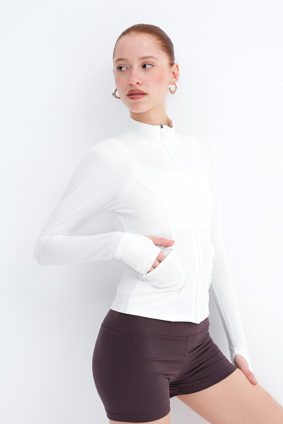 Addax  Dik Yaka Fermuarlı Hırka H13917 - Görsel 4