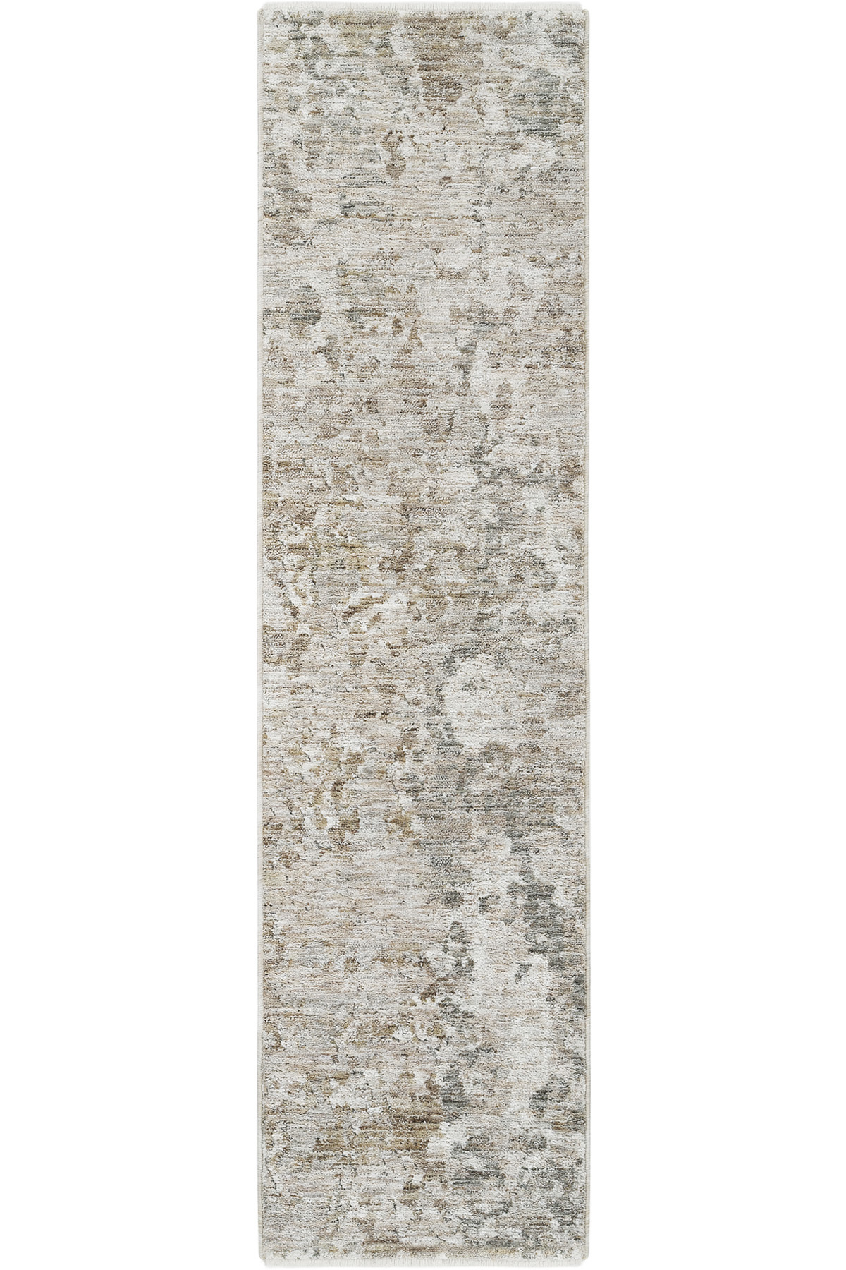 Prime Grey Beige Erasable Soft Abstract Pattern Slim Long Entrance Hallway Carpet Runner