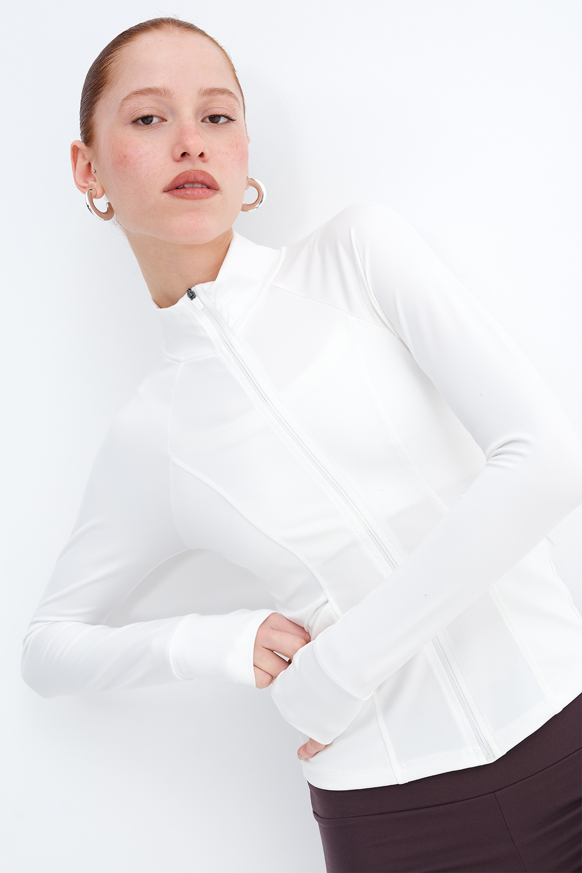 Addax  Dik Yaka Fermuarlı Hırka H13917 - Görsel 2